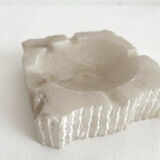 Vintage alabaster square ashtray