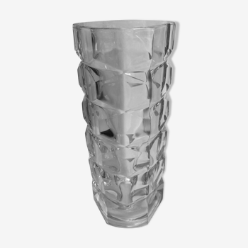 Vase en verre cristal moulé art déco