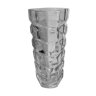 Art deco molded crystal glass vase