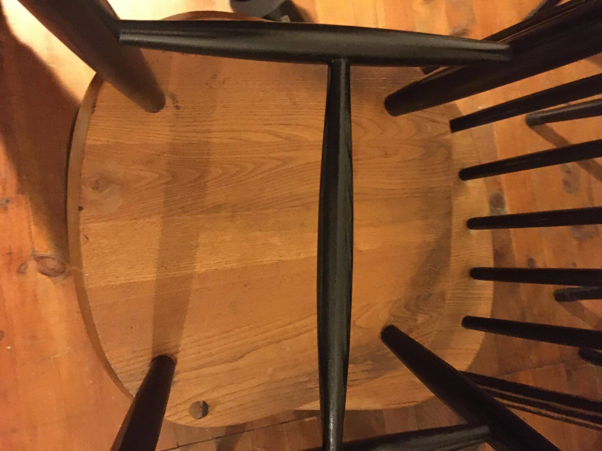 Set of 10 Ercol Quaker chairs from the 50s