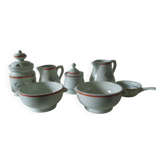 Duo breakfast set bistro service porcelain of auteuil