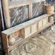 TV stand/sideboard in raw solid oak and caning