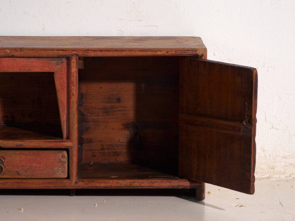 Antique low elm wood furniture – China, around 1900