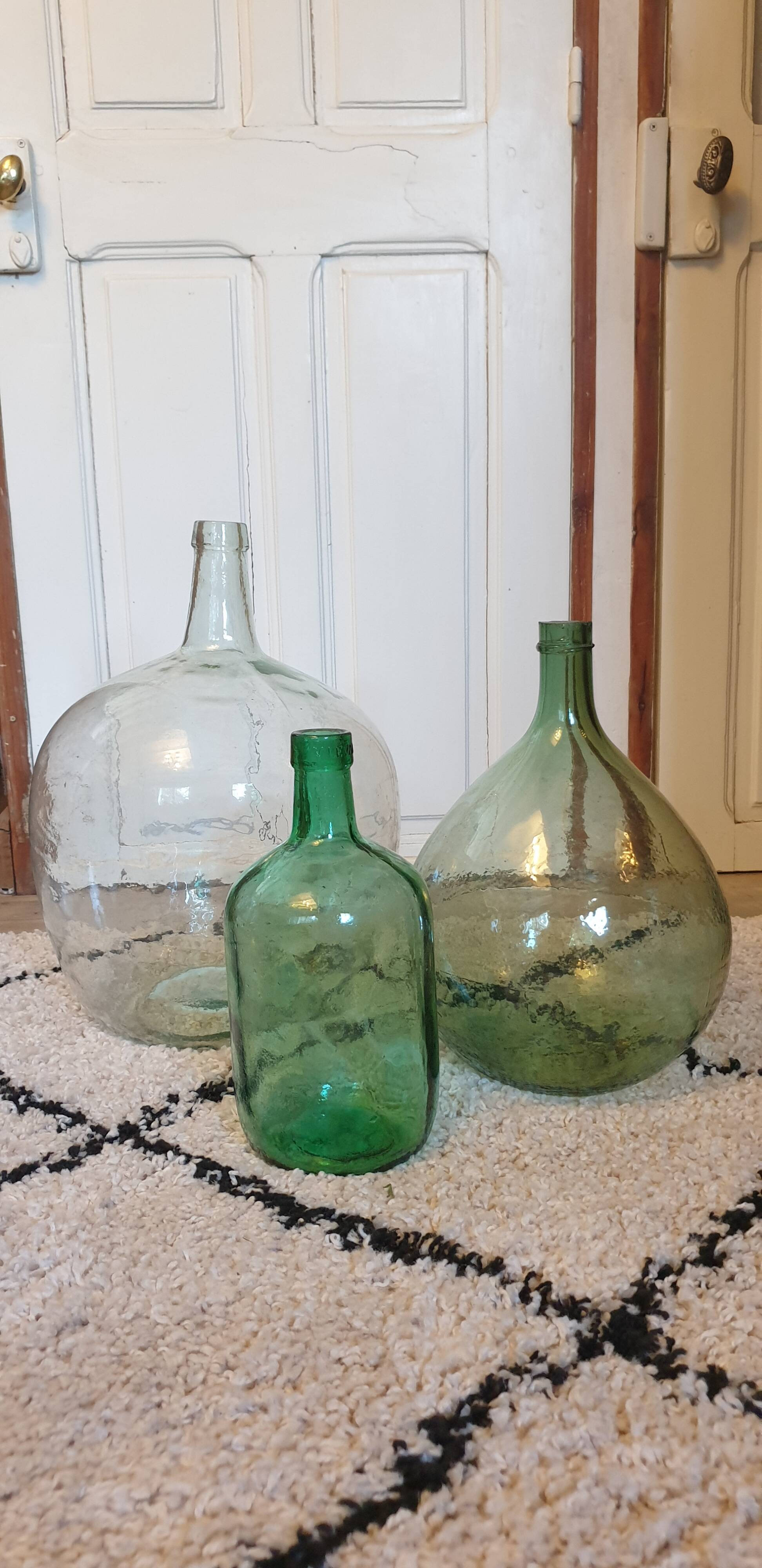 Lot of three demijohns