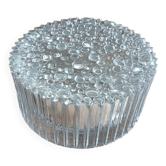 Plafonnier, applique en verre pressé, 1970