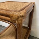 Vintage rattan bedside