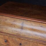 Classy dressing table in mahogany burl (19th century).