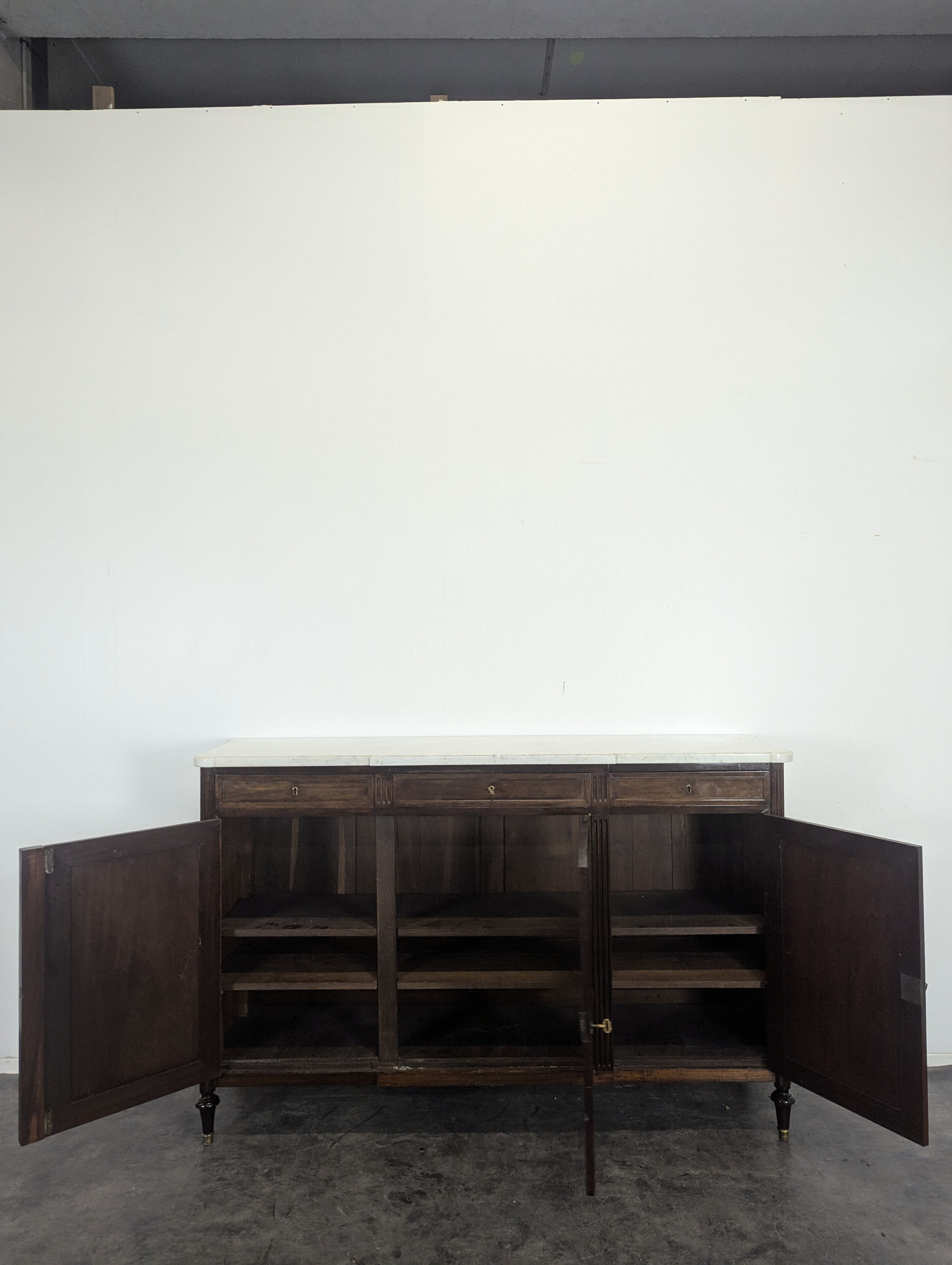 Louis XVI period mahogany sideboard, late 19th century