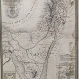 Large atlas map 1834 palestine & arabia petree by andriveau-goujon, history of the hebrews, plan