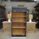 Solid oak shuttered wardrobe, anthracite grey, French work circa 1950