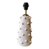Moroccan white ceramic spiked lamp base