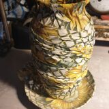 Vase and ceramic cup in fabrics