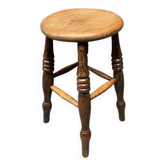 Old antique English Windsor pub stool