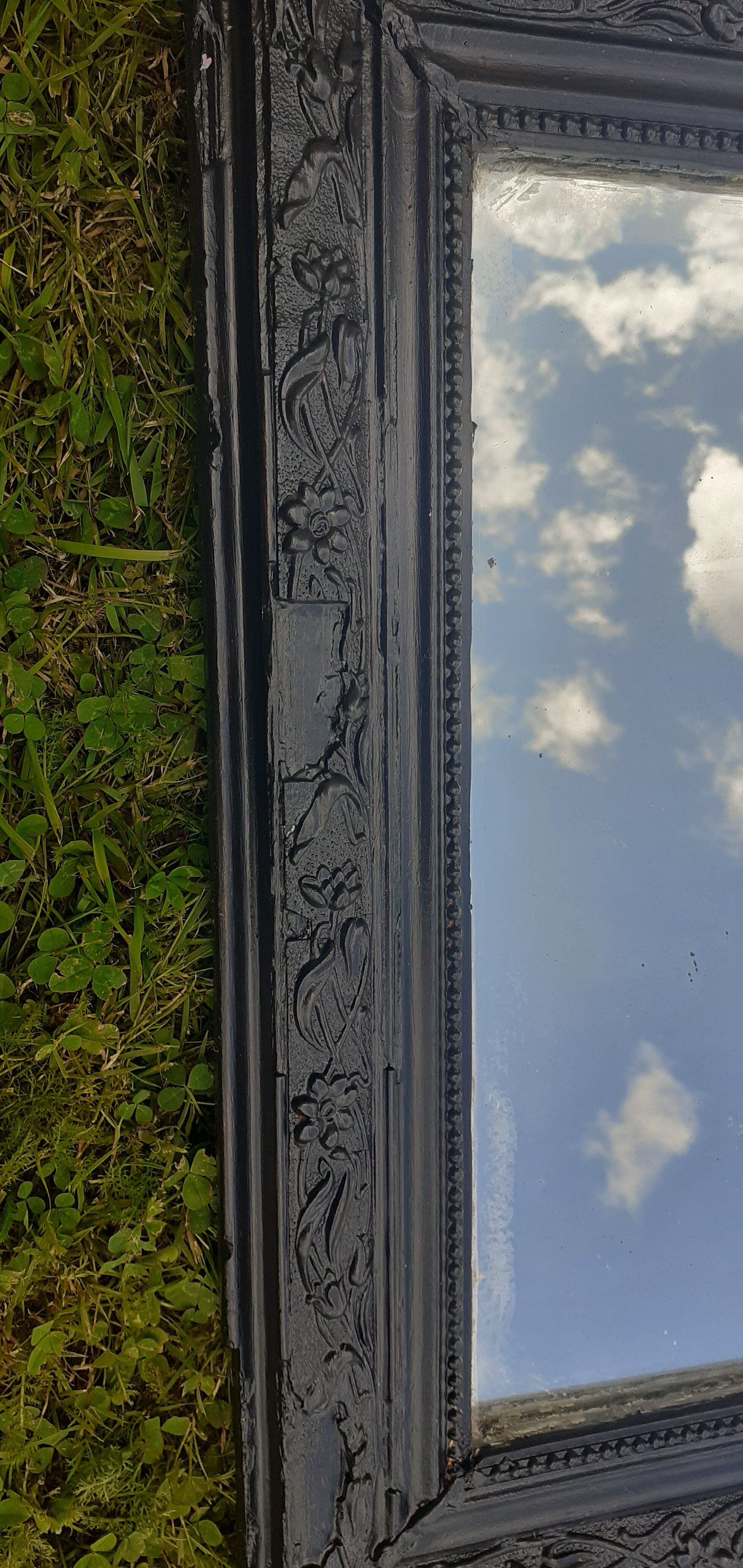 Mirror style louis Philippe sculpting black old 49x69cm