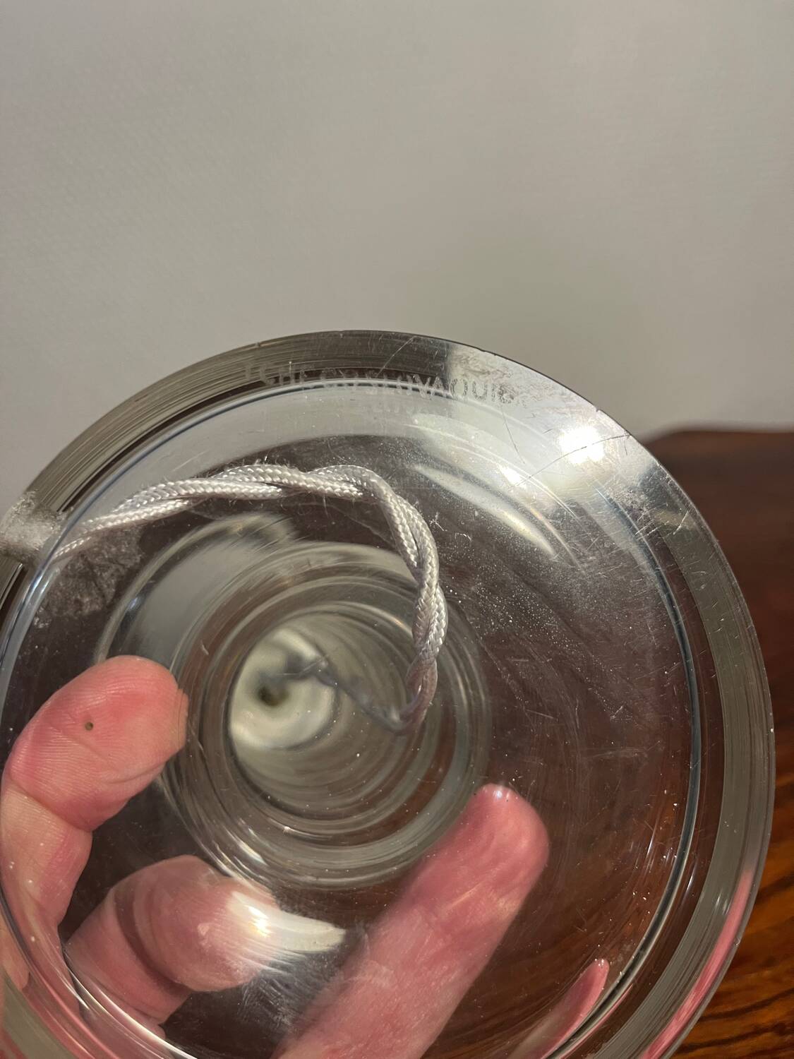 Clear glass lamp bulb