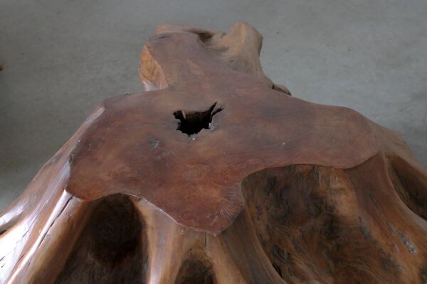 Tables basses tronc d'arbre - France années 1970