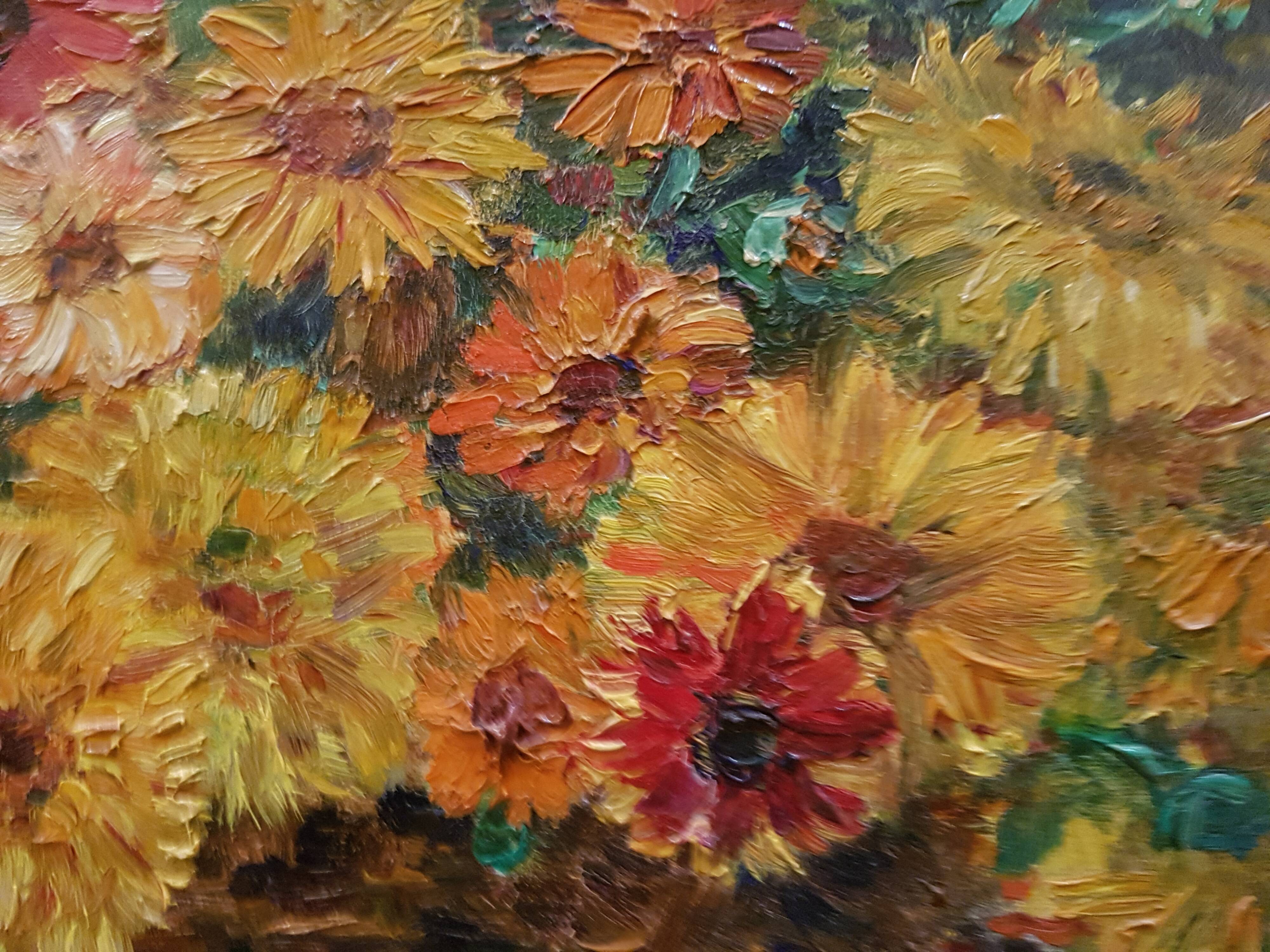 Painting Still Life with bouquet