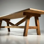 Grande table de monastère en bois style campagnard 298 cm