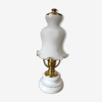 Lampe de chevet opaline vintage