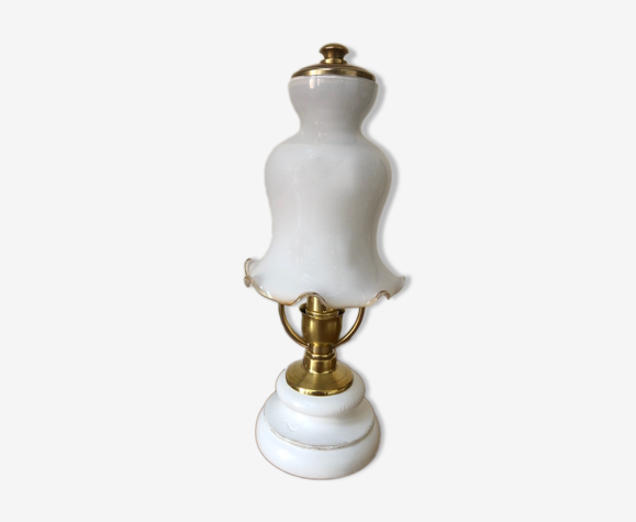 Lampe de chevet opaline vintage