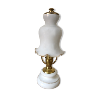 Lampe de chevet opaline vintage