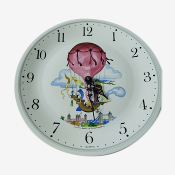 Horloge murale, décor Le ballon, en céramique, de Villeroy & Boch