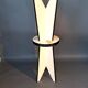 Pair of black and white lacquered wooden stools 1950/1960 Vintage.
