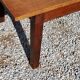 Table basse de ferme XIXième siècle plateau merisier piètement chêne 1 tiroir pieds fuseaux