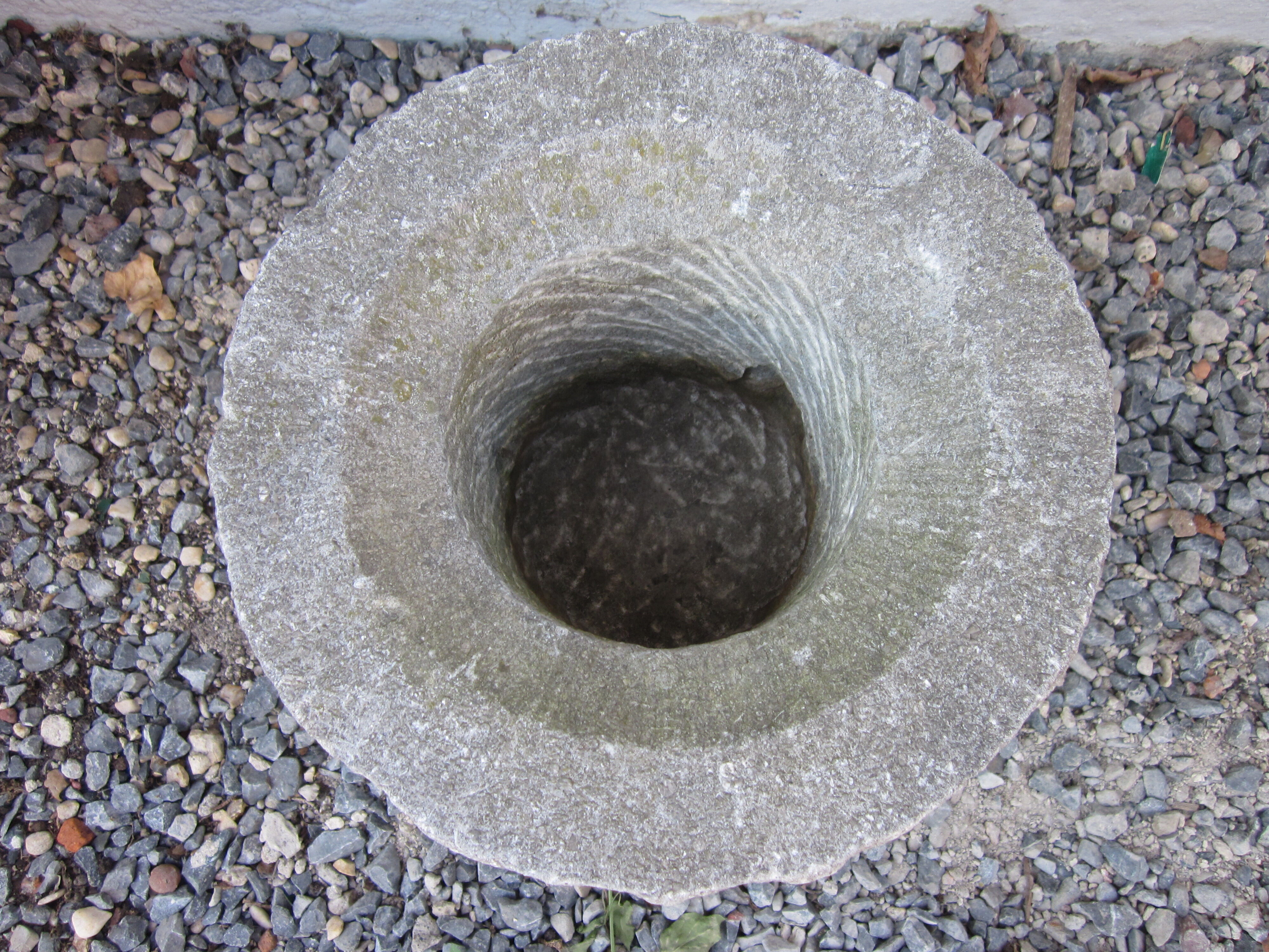 19th blue stone vase