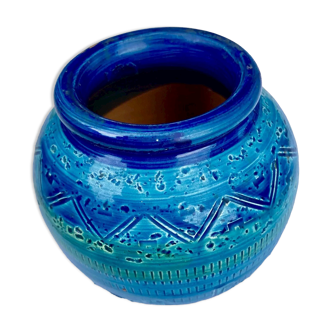Vase boule émaillé céramique Bitossi Aldo Londi Italy