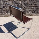 Bersanelli brown leather chair modeled Spoletto