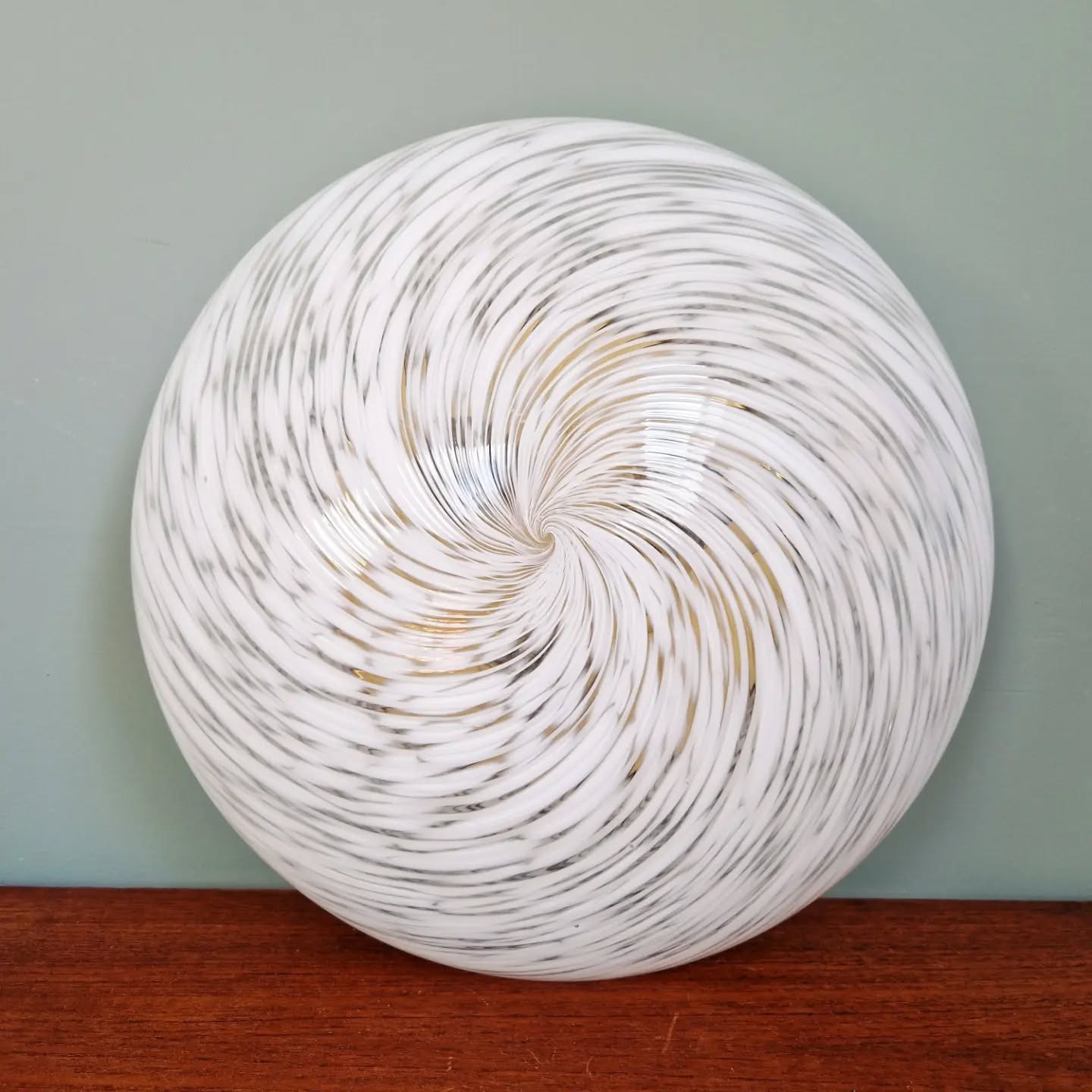 Brass and Murano glass ceiling light, Hillebrand, 1970
