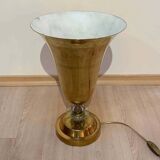 Art Deco Table Lamp, Brass and Glass, Paris, France, circa 1930