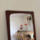 Vintage Danish teak mirror with shelf - midcentury mirror