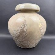 Tharaud Limoges vase with gilded floral decoration and enamelled porcelain – H 26 cm