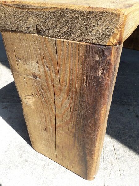 Vintage bench period 1960 old solid wood