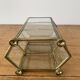 Petite vitrine vintage en verre et laiton