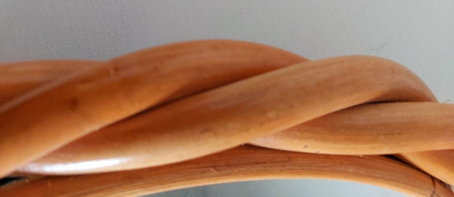 Bamboo circular mirror