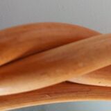 Bamboo circular mirror