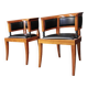 Set of 2 Cherry wood armchairs by Leon Krier Model Sella Media by Giorgetti