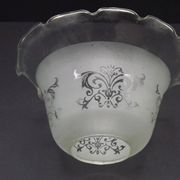Set of 4 Victorian Style Bell-Shaped Glass Replacement Shades Frilled Edge