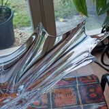 Large crystal fruit bowl signed daum