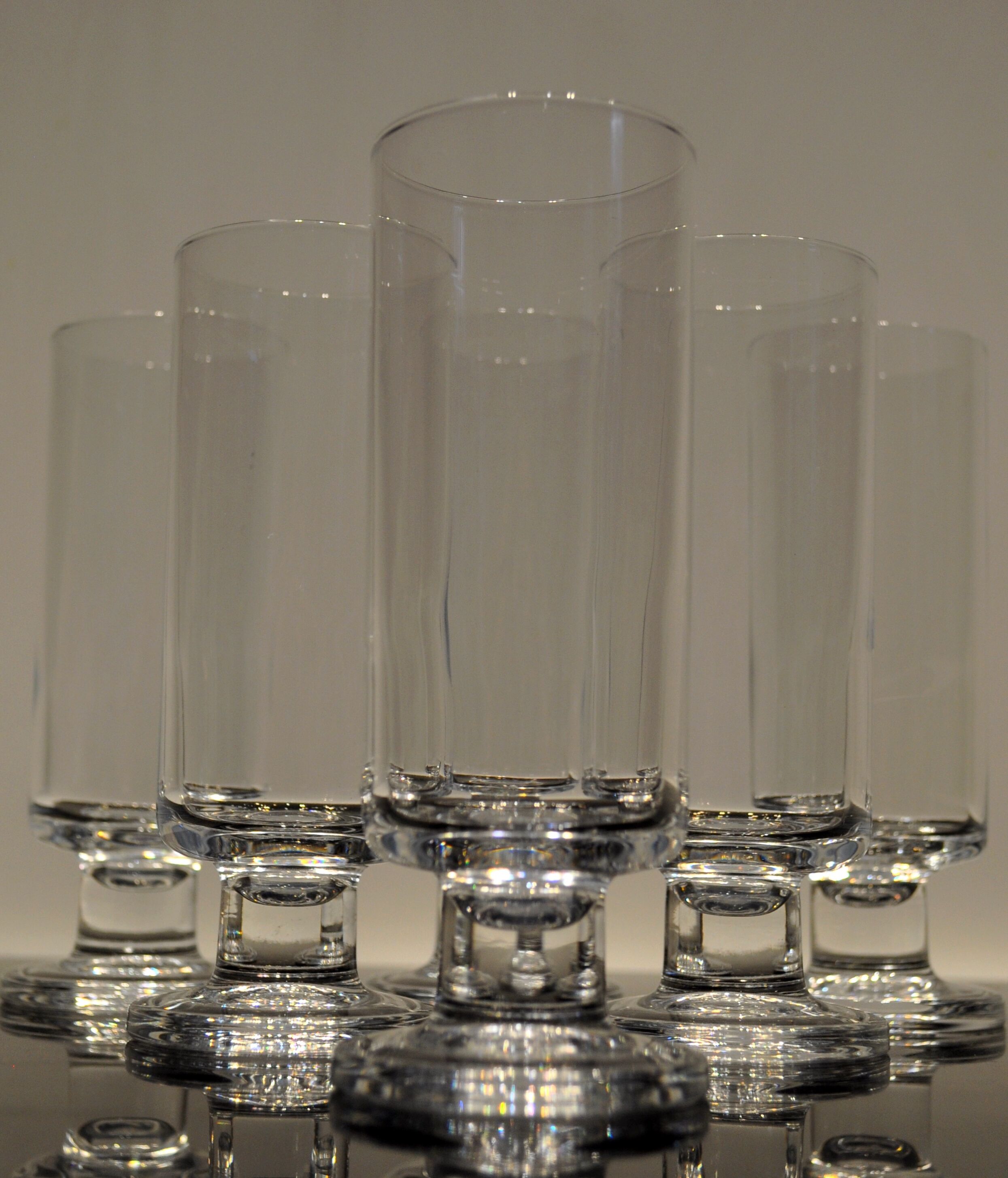 Vintage crystal champagne glasses