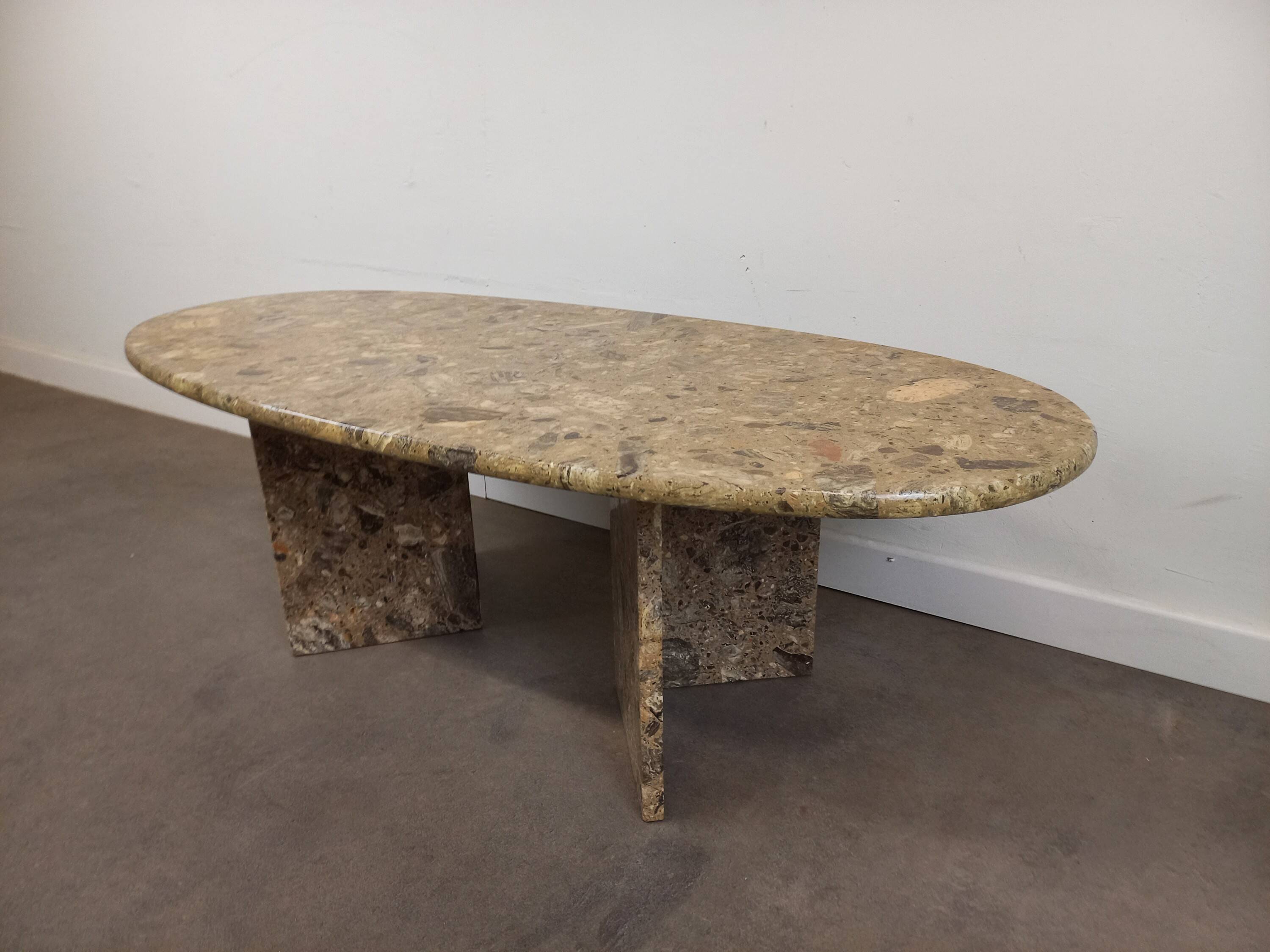 Vintage coffee table in reconstituted stone
