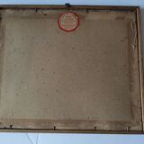 Old painting signed gilded wood frame