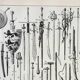 Old engraving 1898, Ancient weapons, sword, pistol, knife • Lithograph, Original plate