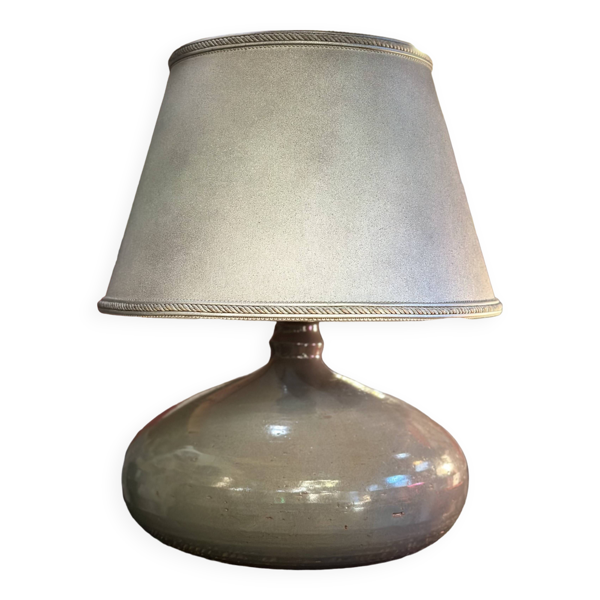 Green ceramic lamp