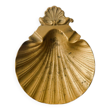 Shell-shaped trinket tray (brass)