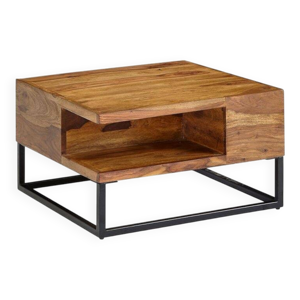 Table basse artisanale - noir