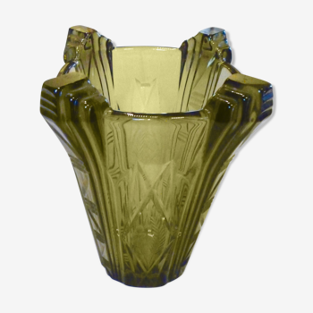 Glass vase art-deco France 1930